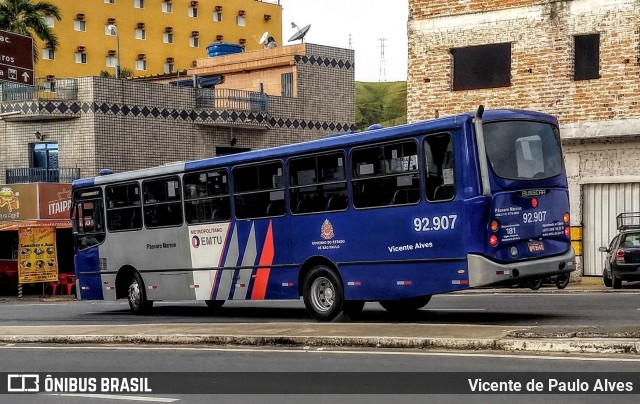 Empresa de Ônibus Pássaro Marron 92.907 na cidade de Aparecida, São Paulo, Brasil, por Vicente de Paulo Alves. Número da foto: #6976859.