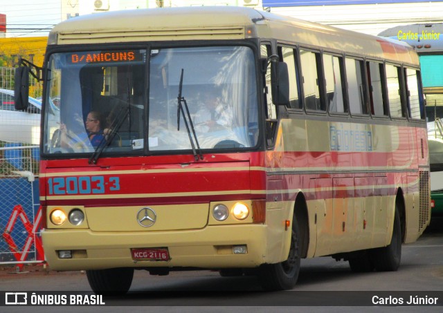 Auto Viação Goianésia 12003-3 na cidade de Goiânia, Goiás, Brasil, por Carlos Júnior. ID da foto: 6978004.