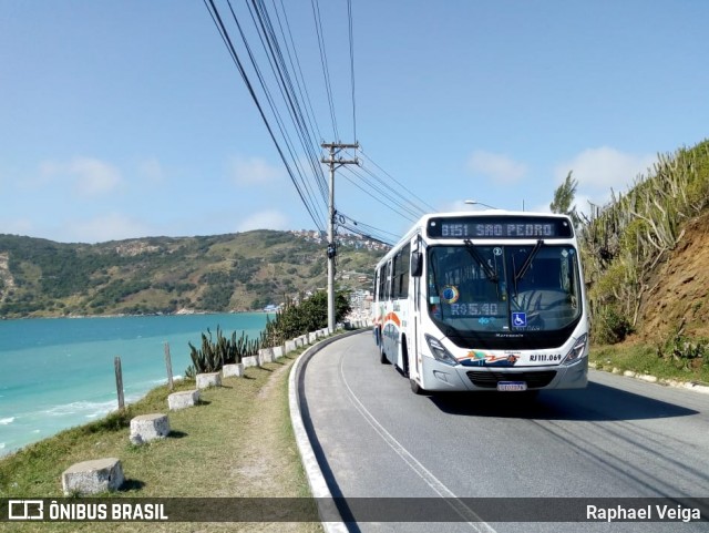 Auto Viação Salineira RJ 111.069 na cidade de Arraial do Cabo, Rio de Janeiro, Brasil, por Raphael Veiga. Número da foto: #6976120.
