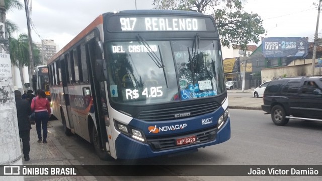 Viação Novacap B51577 na cidade de Rio de Janeiro, Rio de Janeiro, Brasil, por João Victor Damião. ID da foto: 6976288.