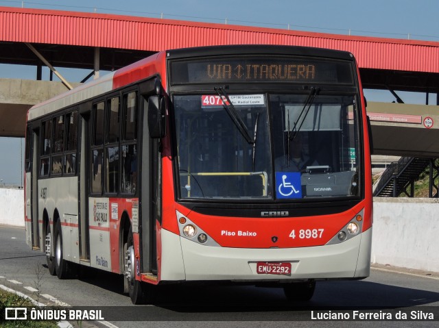 Express Transportes Urbanos Ltda 4 8987 na cidade de São Paulo, São Paulo, Brasil, por Luciano Ferreira da Silva. ID da foto: 6978124.