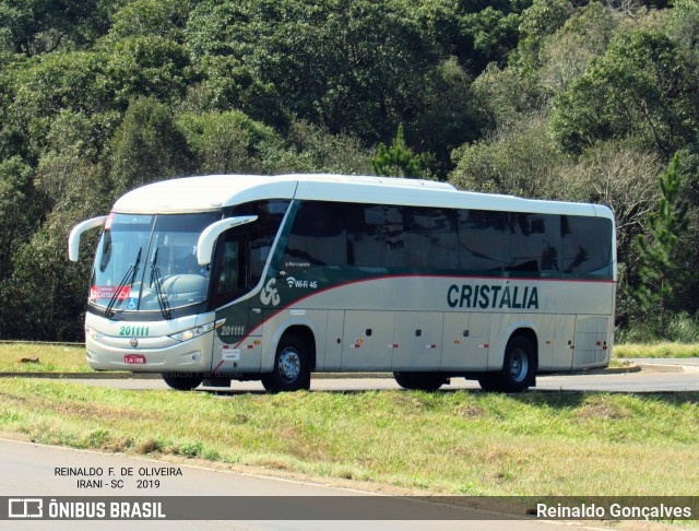 Expresso Cristália 201111 na cidade de Irani, Santa Catarina, Brasil, por Reinaldo Gonçalves. ID da foto: 6978503.