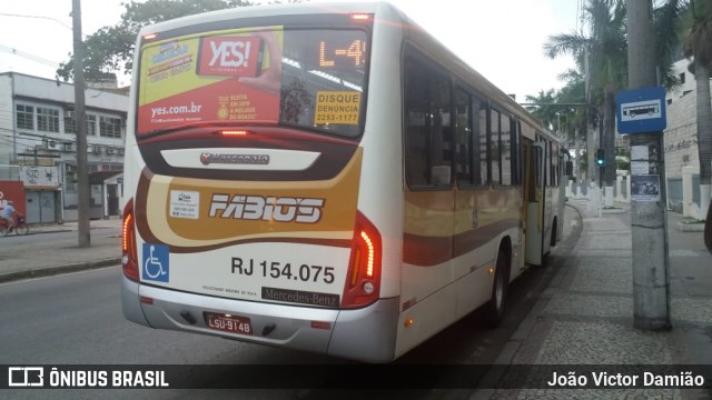 Transportes Fabio's RJ 154.075 na cidade de Rio de Janeiro, Rio de Janeiro, Brasil, por João Victor Damião. ID da foto: 6976626.