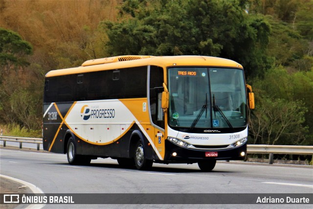 Viação Progresso 31308 na cidade de Três Rios, Rio de Janeiro, Brasil, por Adriano Duarte. ID da foto: 6979624.