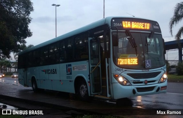 VICASA - Viação Canoense S.A. 3564 na cidade de Canoas, Rio Grande do Sul, Brasil, por Max Ramos. ID da foto: 6979542.