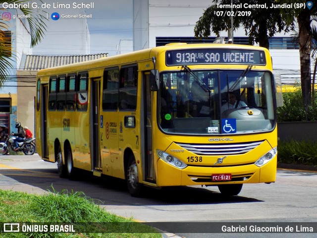 Viação Leme 1538 na cidade de Jundiaí, São Paulo, Brasil, por Gabriel Giacomin de Lima. ID da foto: 6980571.