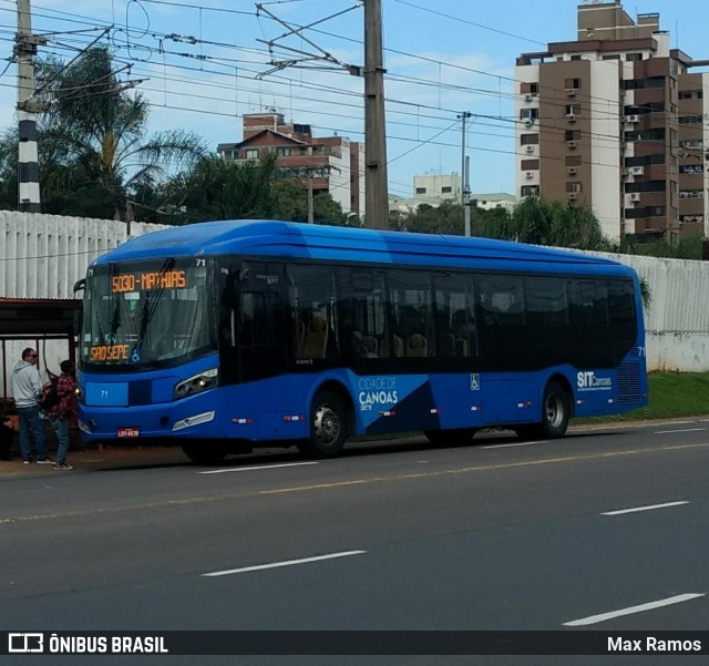 SOGAL - Sociedade de Ônibus Gaúcha Ltda. 71 na cidade de Canoas, Rio Grande do Sul, Brasil, por Max Ramos. Número da foto: #6979500.