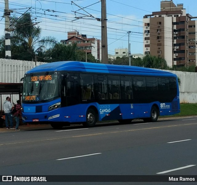 SOGAL - Sociedade de Ônibus Gaúcha Ltda. 71 na cidade de Canoas, Rio Grande do Sul, Brasil, por Max Ramos. ID da foto: 6979500.