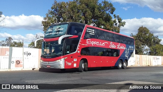 Expresso São Luiz 7700 na cidade de Brasília, Distrito Federal, Brasil, por Adilson de Sousa. Número da foto: #6979890.