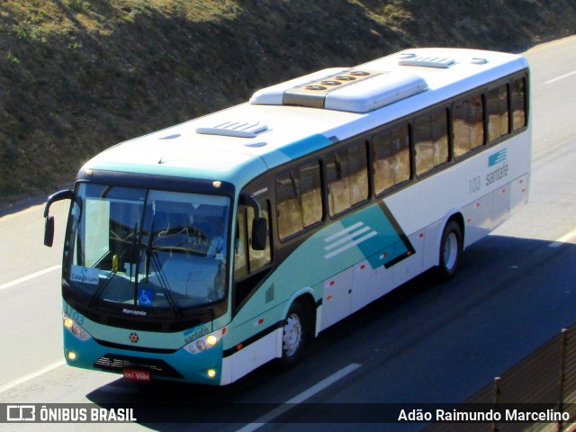 Santa Fé Transportes 103 na cidade de Belo Horizonte, Minas Gerais, Brasil, por Adão Raimundo Marcelino. ID da foto: 6980738.