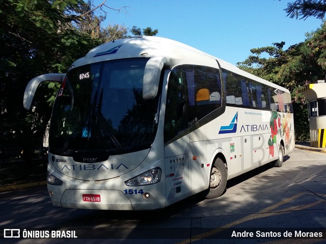 Viação Atibaia São Paulo 1514 na cidade de São Paulo, São Paulo, Brasil, por Andre Santos de Moraes. ID da foto: 6981623.