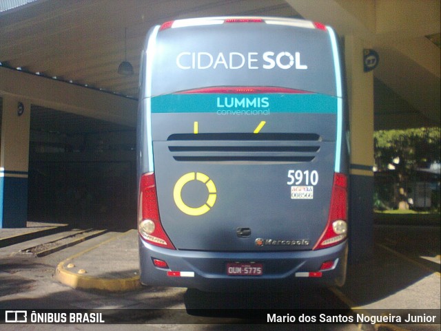 Viação Cidade Sol 5910 na cidade de Salvador, Bahia, Brasil, por Mario dos Santos Nogueira Junior. ID da foto: 6982193.