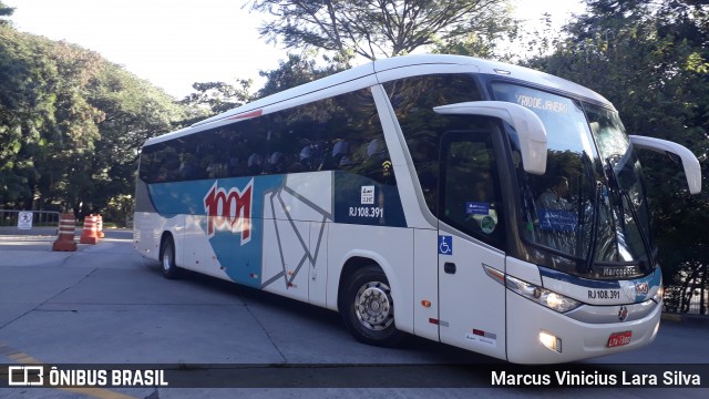 Auto Viação 1001 RJ 108.391 na cidade de São Paulo, São Paulo, Brasil, por Marcus Vinicius Lara Silva. Número da foto: #6985631.