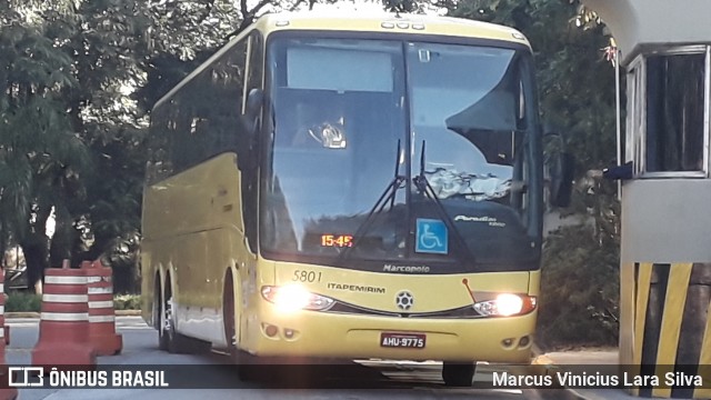 Viação Itapemirim 5801 na cidade de São Paulo, São Paulo, Brasil, por Marcus Vinicius Lara Silva. ID da foto: 6985639.