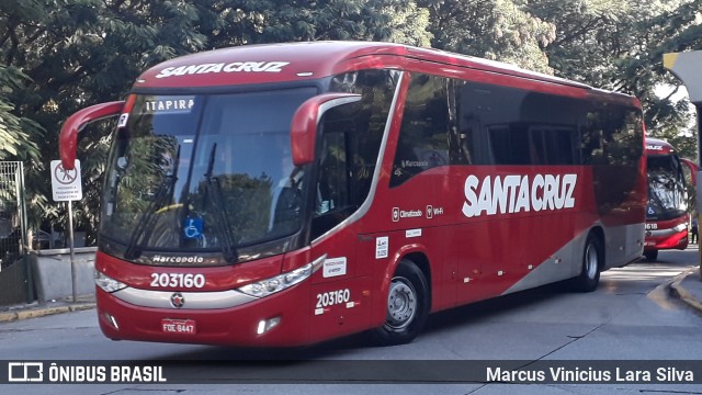 Viação Santa Cruz 203160 na cidade de São Paulo, São Paulo, Brasil, por Marcus Vinicius Lara Silva. Número da foto: #6985539.