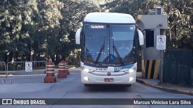Auto Viação 1001 RJ 108.391 na cidade de São Paulo, São Paulo, Brasil, por Marcus Vinicius Lara Silva. Número da foto: #6985619.