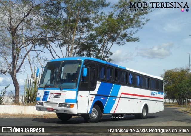 BRT - Barroso e Ribeiro Transportes 84 na cidade de Teresina, Piauí, Brasil, por Francisco de Assis Rodrigues da Silva. ID da foto: 6984384.