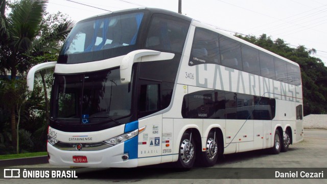 Auto Viação Catarinense 3406 na cidade de Brusque, Santa Catarina, Brasil, por Daniel Cezari. ID da foto: 6937874.