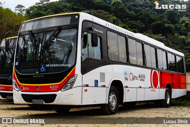 Auto Viação Alpha A48008 na cidade de Duque de Caxias, Rio de Janeiro, Brasil, por Lucas Diniz. Número da foto: #6937798.