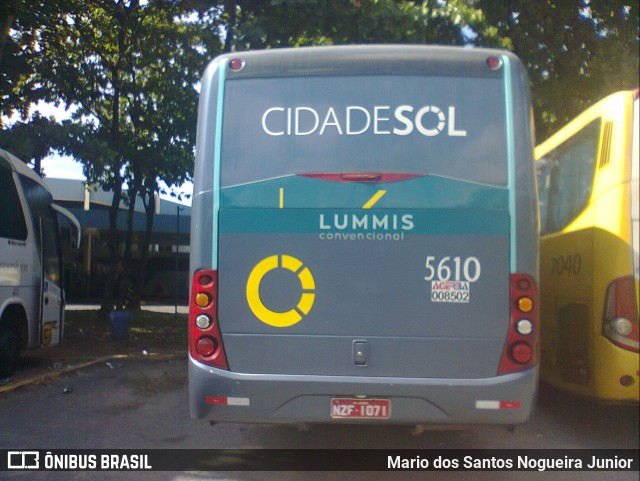 Viação Cidade Sol 5610 na cidade de Salvador, Bahia, Brasil, por Mario dos Santos Nogueira Junior. ID da foto: 6988244.