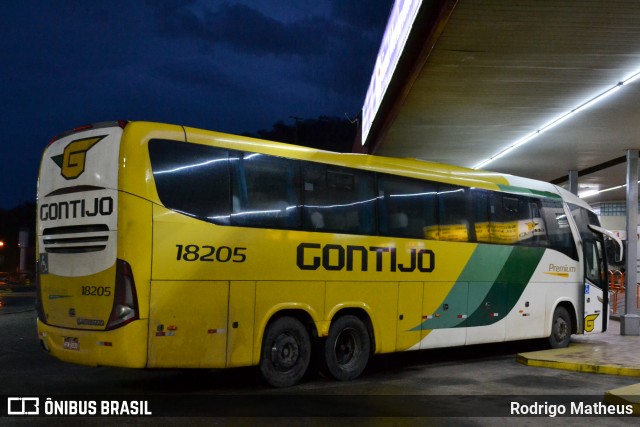 Empresa Gontijo de Transportes 18205 na cidade de João Monlevade, Minas Gerais, Brasil, por Rodrigo Matheus. ID da foto: 6988615.