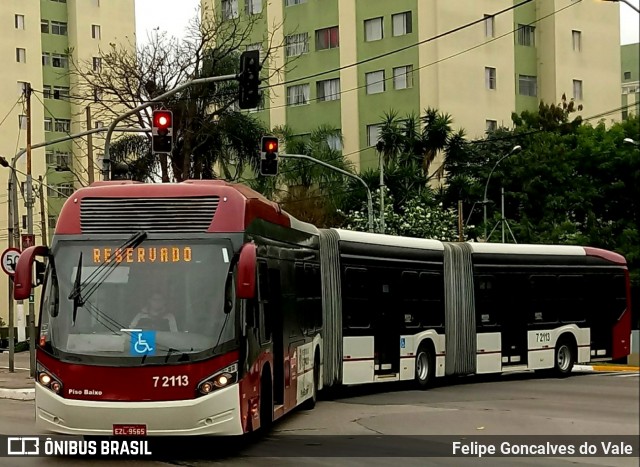 Viação Campo Belo 7 2113 na cidade de São Paulo, São Paulo, Brasil, por Felipe Goncalves do Vale. ID da foto: 6987884.