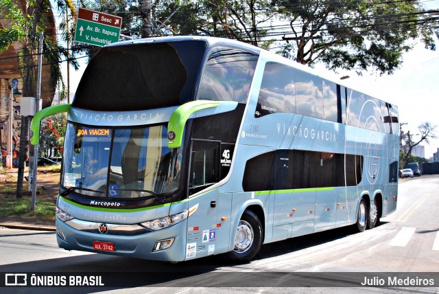 Viação Garcia 7187 na cidade de Campinas, São Paulo, Brasil, por Julio Medeiros. ID da foto: 6989769.