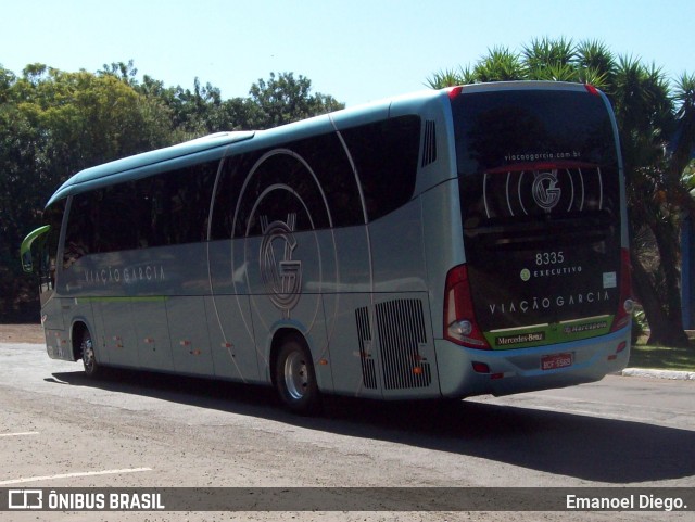 Viação Garcia 8335 na cidade de São Sebastião da Amoreira, Paraná, Brasil, por Emanoel Diego.. Número da foto: #6988207.