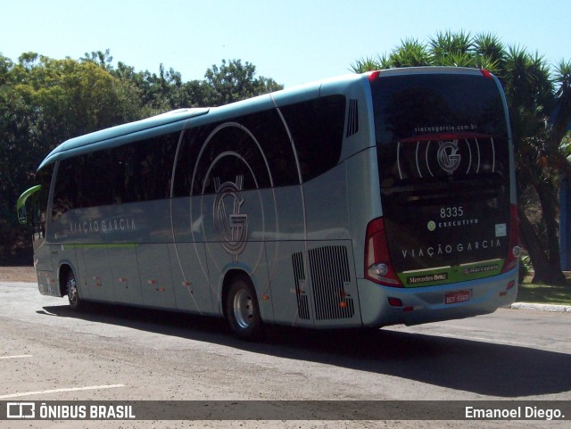 Viação Garcia 8335 na cidade de São Sebastião da Amoreira, Paraná, Brasil, por Emanoel Diego.. ID da foto: 6988207.