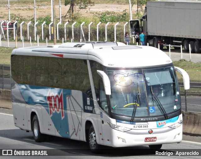 Auto Viação 1001 RJ 108.065 na cidade de Aparecida, São Paulo, Brasil, por Rodrigo  Aparecido. ID da foto: 6989636.