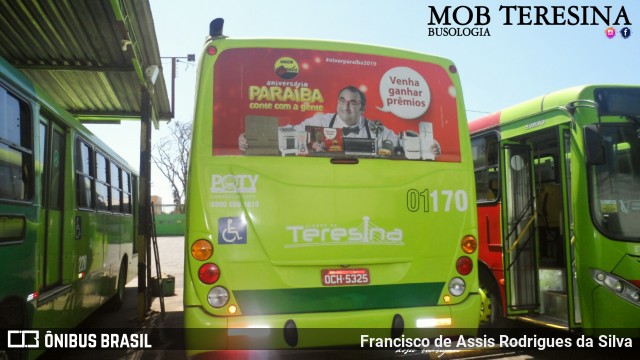 Transporte Coletivo Cidade Verde 01170 na cidade de Teresina, Piauí, Brasil, por Francisco de Assis Rodrigues da Silva. Número da foto: #6990699.