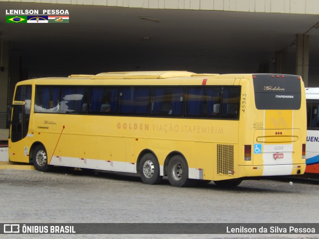 Viação Itapemirim 45345 na cidade de Caruaru, Pernambuco, Brasil, por Lenilson da Silva Pessoa. ID da foto: 6992485.