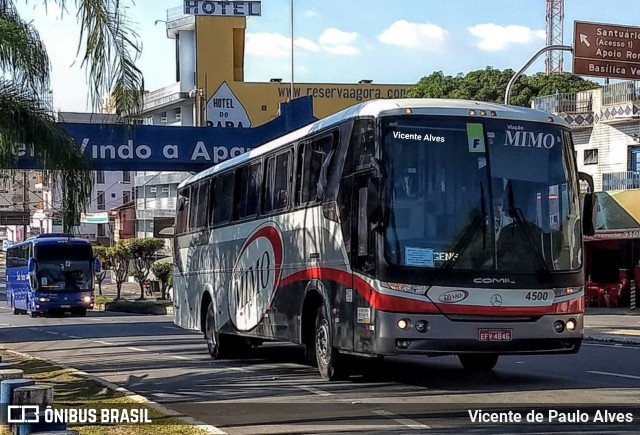 Viação Mimo 4500 na cidade de Aparecida, São Paulo, Brasil, por Vicente de Paulo Alves. Número da foto: #6992020.