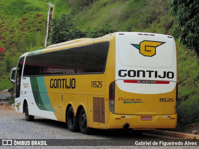 Empresa Gontijo de Transportes 11525 na cidade de João Monlevade, Minas Gerais, Brasil, por Gabriel de Figueiredo Alves. ID da foto: 6992622.