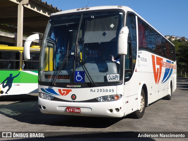 Viação Teresópolis RJ 203.049 na cidade de Teresópolis, Rio de Janeiro, Brasil, por Anderson Nascimento . ID da foto: 6991079.