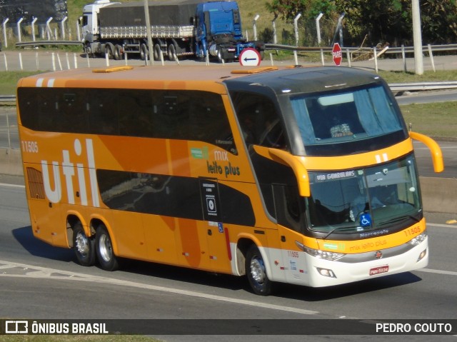 UTIL - União Transporte Interestadual de Luxo 11505 na cidade de Aparecida, São Paulo, Brasil, por PEDRO COUTO. ID da foto: 6990737.