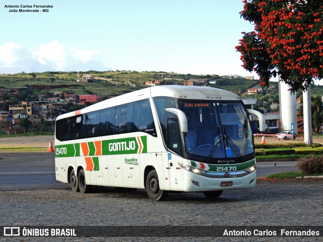 Empresa Gontijo de Transportes 21470 na cidade de João Monlevade, Minas Gerais, Brasil, por Antonio Carlos Fernandes. ID da foto: 6991037.