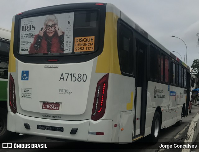 Viação Nossa Senhora das Graças A71580 na cidade de Rio de Janeiro, Rio de Janeiro, Brasil, por Jorge Gonçalves. ID da foto: 6993211.