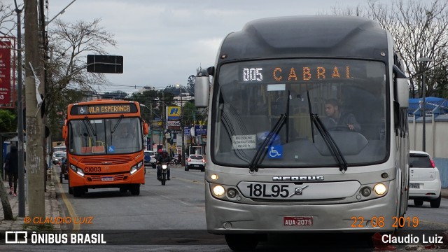 Viação Santo Ângelo 18L95 na cidade de Curitiba, Paraná, Brasil, por Claudio Luiz. ID da foto: 6994984.