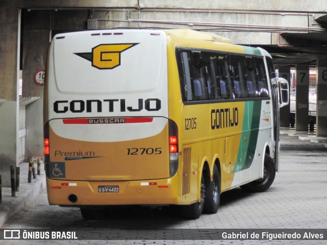 Empresa Gontijo de Transportes 12705 na cidade de Belo Horizonte, Minas Gerais, Brasil, por Gabriel de Figueiredo Alves. ID da foto: 6993983.