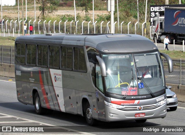 Empresa de Ônibus Pássaro Marron 90605 na cidade de Aparecida, São Paulo, Brasil, por Rodrigo  Aparecido. ID da foto: 6994745.