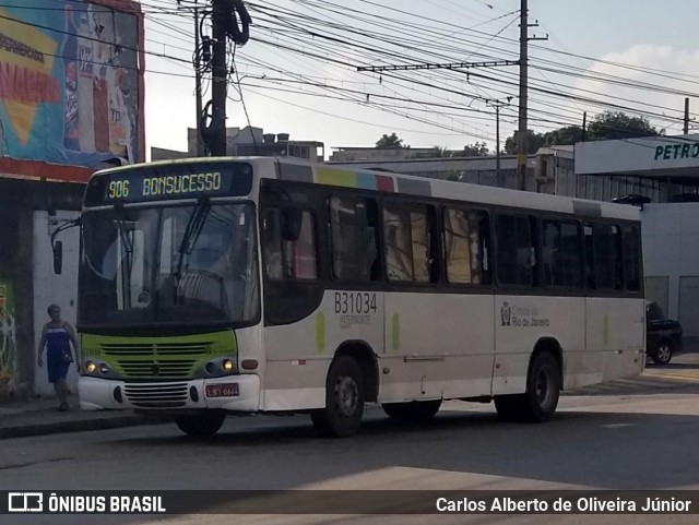 Viação VG B31034 na cidade de Rio de Janeiro, Rio de Janeiro, Brasil, por Carlos Alberto de Oliveira Júnior. ID da foto: 6994458.