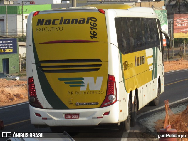 Viação Nacional 16160 na cidade de Divinópolis, Minas Gerais, Brasil, por Igor Policarpo. ID da foto: 6998112.