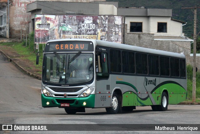 Turin Transportes 055 na cidade de Ouro Branco, Minas Gerais, Brasil, por Matheus Henrique. ID da foto: 6997638.