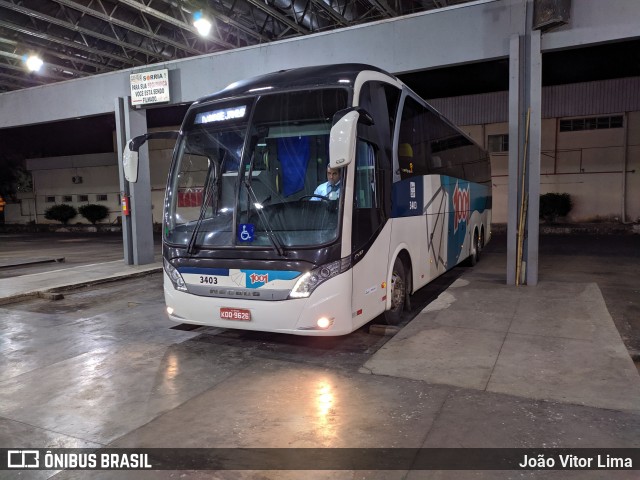 Auto Viação 1001 3403 na cidade de Além Paraíba, Minas Gerais, Brasil, por João Vitor Lima. ID da foto: 6996469.