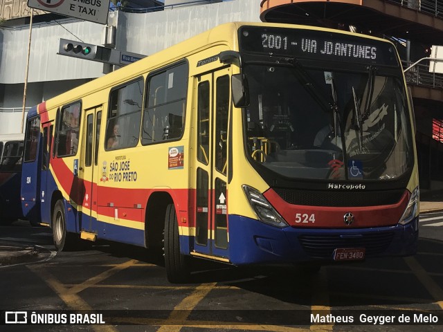 Circular Santa Luzia > Protetora Transportes 524 na cidade de São José do Rio Preto, São Paulo, Brasil, por Matheus  Geyger de Melo. Número da foto: #6997108.
