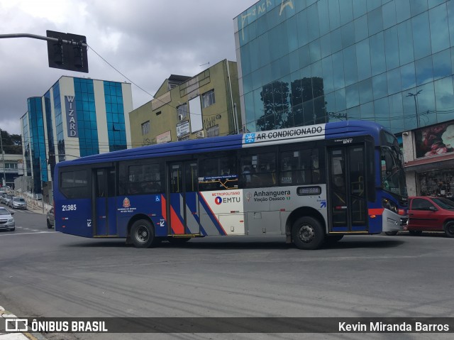 Viação Osasco 21.985 na cidade de Jandira, São Paulo, Brasil, por Kevin Miranda Barros. ID da foto: 6999733.