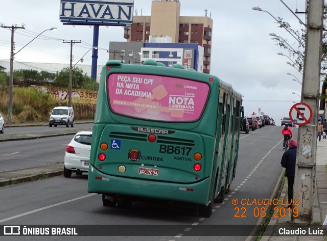 Transporte Coletivo Glória BB617 na cidade de Curitiba, Paraná, Brasil, por Claudio Luiz. ID da foto: 7001584.