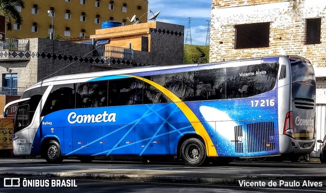 Viação Cometa 17216 na cidade de Aparecida, São Paulo, Brasil, por Vicente de Paulo Alves. ID da foto: 7002842.