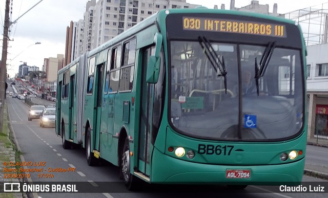 Transporte Coletivo Glória BB617 na cidade de Curitiba, Paraná, Brasil, por Claudio Luiz. Número da foto: #7001581.